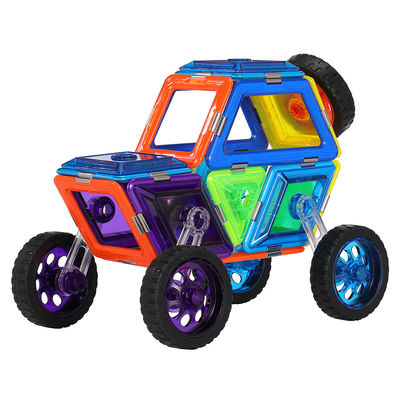 Jeep hình khối xây dựng từ tính với bánh xe gạch từ tính phụ kiện