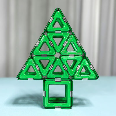 Đồ chơi câu đố sáng tạo 3D gạch xây dựng từ tính Khối cây Giáng sinh cho trẻ em